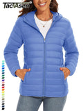 TACVASEN Women’s Full Zip Hooded Puffer Jacket – Lightweight, Warm & Windproof Winter Coat thumbnail 1