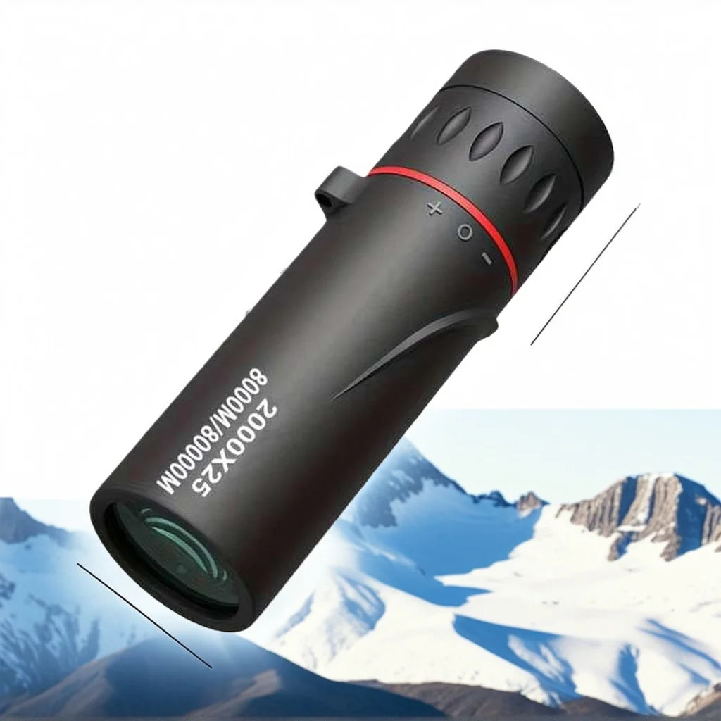 2000x25 HD Monocular Telescope with Phone Holder – Portable, Waterproof, and High-Powered for Hunting, Camping & Birdwatching