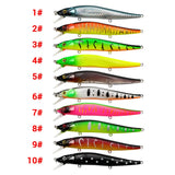 FFLYBG 11.5cm/14g Artificial Bionic Minnow Fishing Lure – Hard Bait with 3D Eyes, Treble Hooks & Realistic Swim Action (5/10 Pcs Set) thumbnail 3