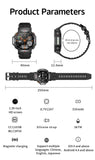 T-Rex 3 Military Smart Watch β Built-in GPS, Compass, Barometer & 10ATM IP69K Waterproof Performance thumbnail 25