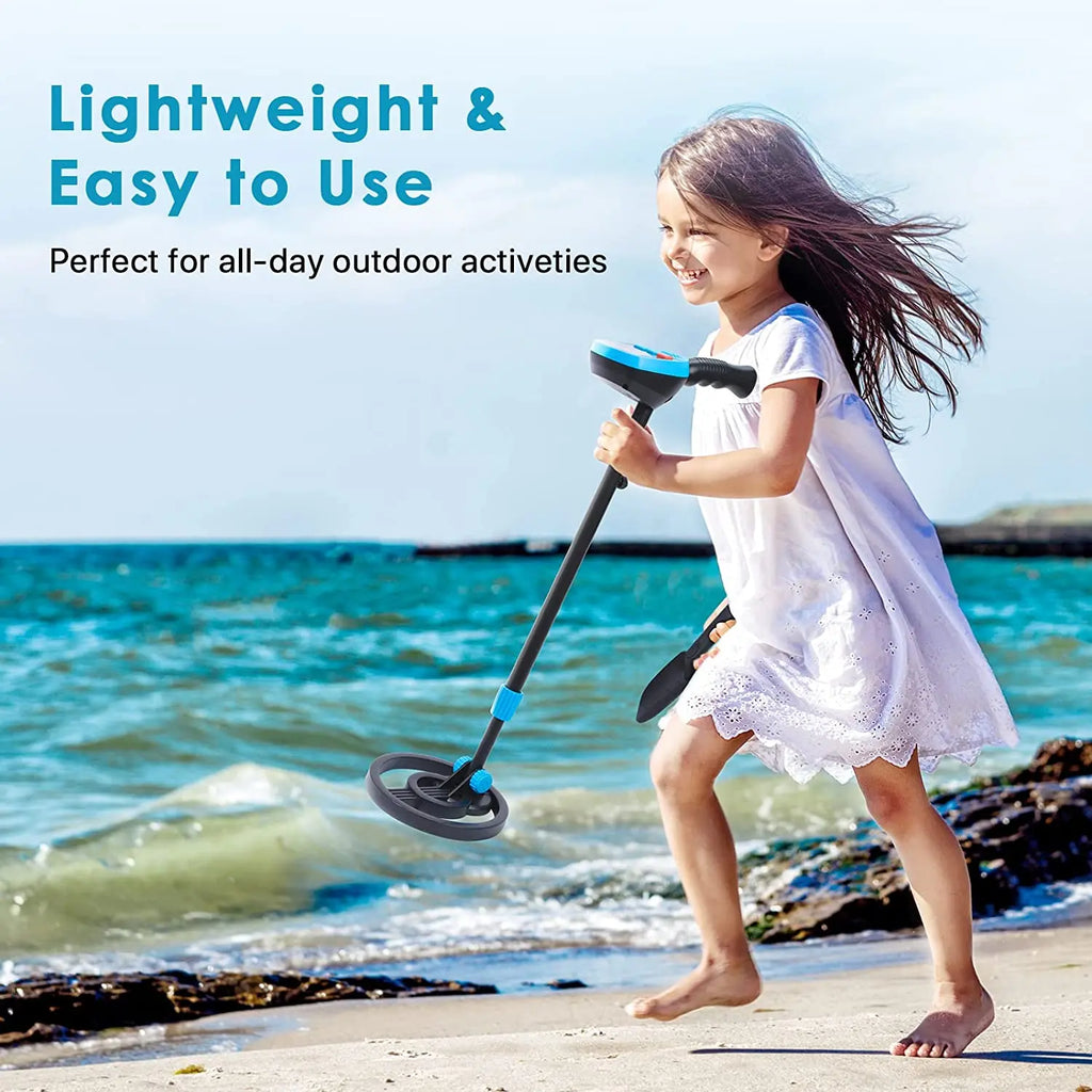 MD-1012 Kids Metal Detector β Lightweight Gold & Treasure Finder with LCD Display, Adjustable Height, and Audio Alerts