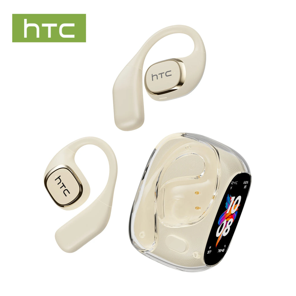 HTC NE11 Bluetooth 6.0 OWS Wireless Headphones โ Smart Translation Earphones with Touch Screen & Long Battery Life
