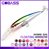 GOBASS 160mm Floating Minnow Fishing Lure β 22g Laser Crankbait for Freshwater & Saltwater | Trolling Wobbler Hard Bait thumbnail 1