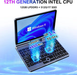 Portable Mini Laptop N150 – 8" Windows 11 Pro Touchscreen Notebook (12GB + up to 1TB SSD) thumbnail 7