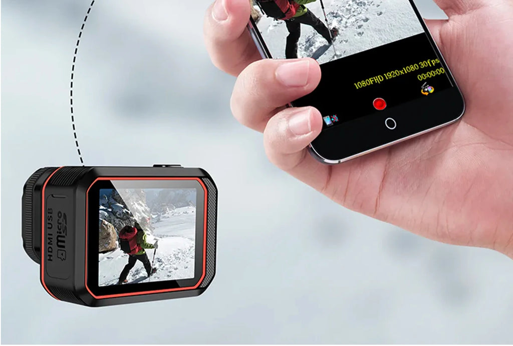 4K60FPS Waterproof Action Camera with Remote Control – Wide-Angle Sport Cam for Outdoor Adventures, Diving & Cycling