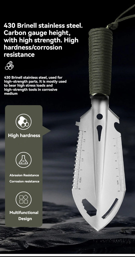 6-in-1 Military Folding Shovel with Pickaxe – Compact, Multi-Tool Survival Spade with Carry Case