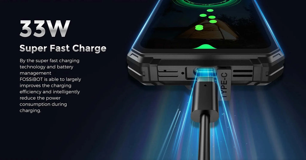 FOSSiBOT F102 Rugged Smartphone – 16500mAh Battery, 20GB+256GB, Android 13, 120Hz 6.58" FHD+ Display, Helio G99, 108MP Camera, NFC