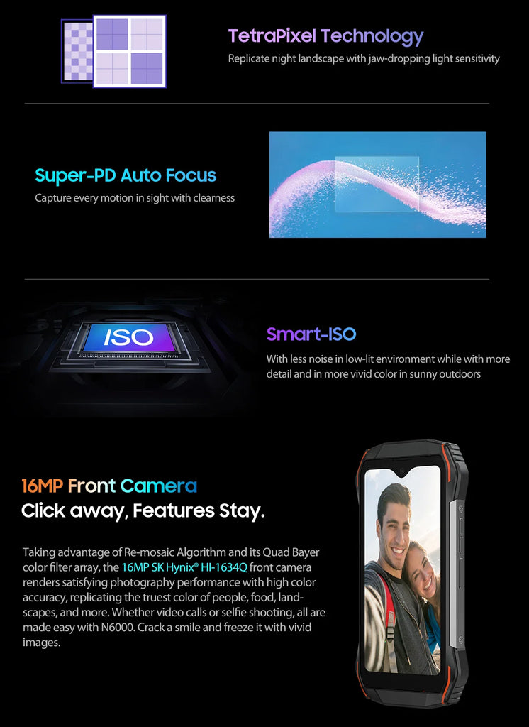 Blackview N6000 Rugged Waterproof Mini Smartphone | 4.3" Display, 256GB Storage, Android 13, 48MP Camera, NFC, Helio G99 Octa-Core