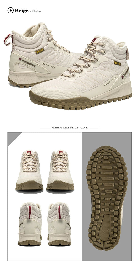 Baasploa Women’s Waterproof Winter Snow Boots – Plush Lined, Non-Slip Outdoor Sneakers