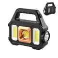 Solar Rechargeable Flashlight – Zoomable Waterproof COB LED Torch & Portable Lantern