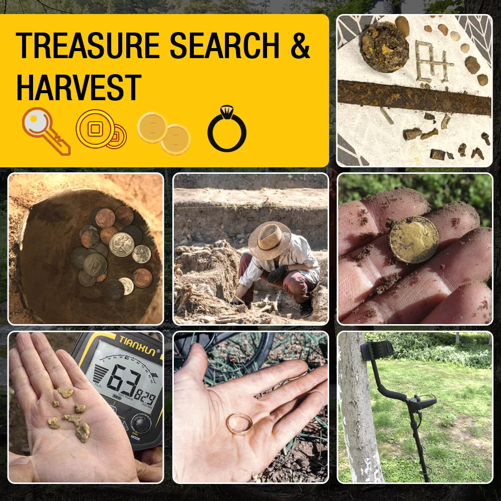 TX-850 Professional Metal Detector – Deep Underground Gold & Treasure Finder (2.5m Depth, 11” Waterproof Coil)