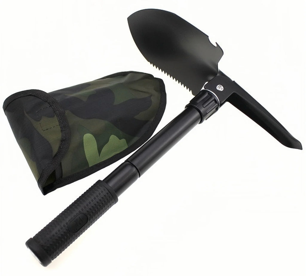 Multifunction Folding Tactical Shovel β Survival & Camping Tool Kit with Canvas Bag
