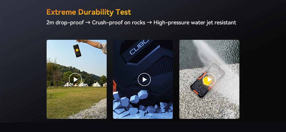 Cubot KingKong Power 5 – Rugged Smartphone with 15300mAh Battery, 6.88" 120Hz Display, Android 15, 16GB RAM + 128GB Storage, IP68/IP69K