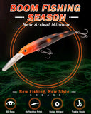 GOBASS 160mm Floating Minnow Fishing Lure β 22g Laser Crankbait for Freshwater & Saltwater | Trolling Wobbler Hard Bait thumbnail 7