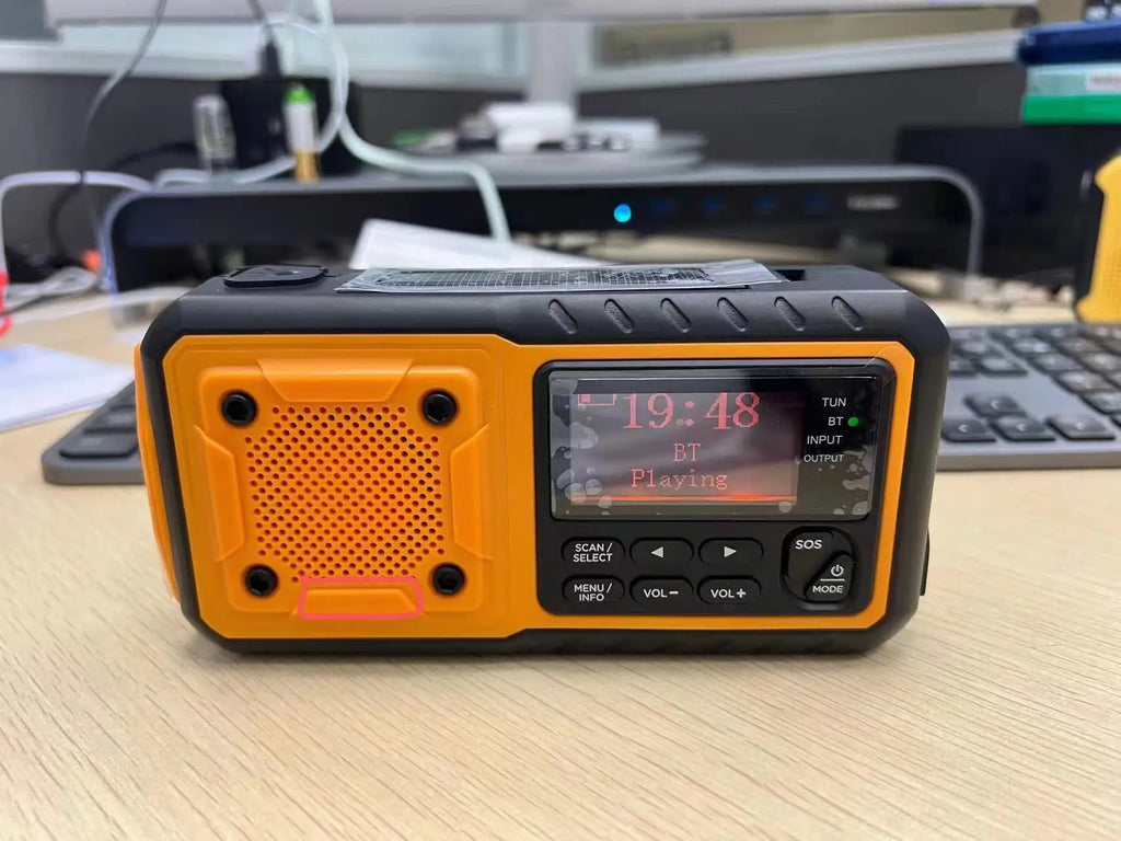 Sayin DAB+/FM Emergency Crank Radio – 5000mAh Solar Powered Bluetooth Speaker with Torch, SOS Alarm & Compass