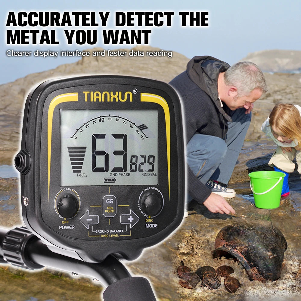 TX-850 Professional Metal Detector – Deep Underground Gold & Treasure Finder (2.5m Depth, 11” Waterproof Coil)