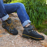 Men’s Waterproof Hiking Shoes – Outdoor Mountain Climbing Sneakers with Height Boost thumbnail 16
