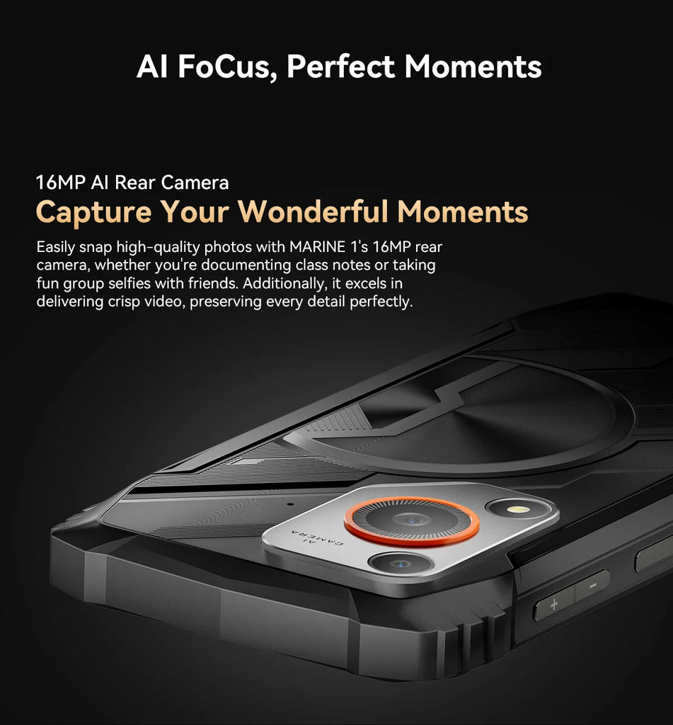 Blackview Oscal MARINE 1 Rugged Smartphone – 6.56" HD+ 90Hz Display, Android 15, 5100mAh Battery, IP68 Waterproof, 12GB RAM + 128GB ROM