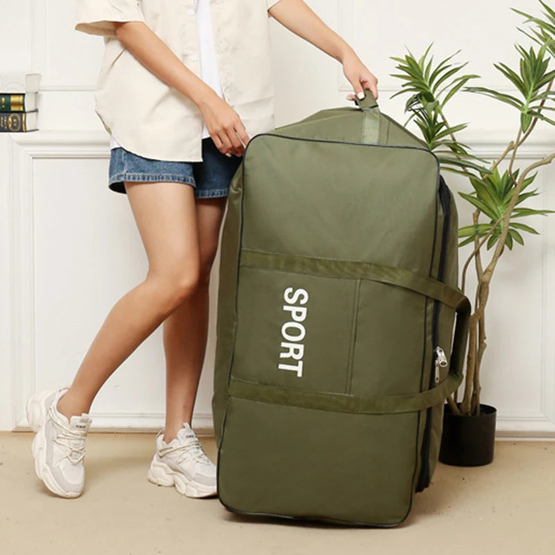 Camouflage Waterproof Oxford Travel Duffle Bag – Large Capacity Moving & Storage Bag