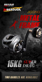 SeaSir Megacuda Baitcasting Reel β 15KG Drag, 9+1BB, 6.5:1 Gear Ratio, Deep Spool Aluminum & Carbon Jigging Reel for Saltwater Fishing thumbnail 7