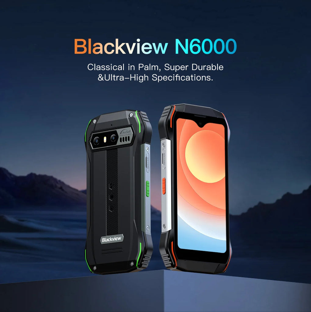 Blackview N6000 Rugged Waterproof Mini Smartphone | 4.3" Display, 256GB Storage, Android 13, 48MP Camera, NFC, Helio G99 Octa-Core