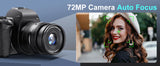 4K HD Digital Camera with Auto Focus & 12X Optical Zoom – 72MP Vlogging Camera for YouTube & Photography thumbnail 10