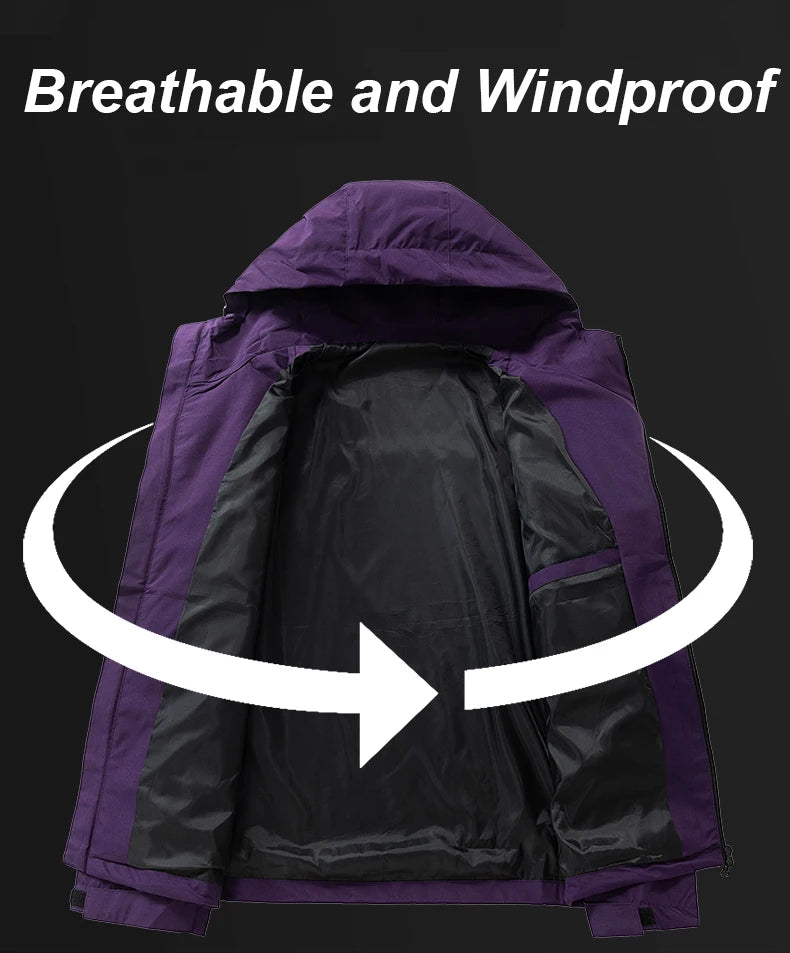 CHRLCK Unisex Waterproof Windbreaker – Lightweight, Windproof, Quick-Dry Hiking Jacket for Men & Women