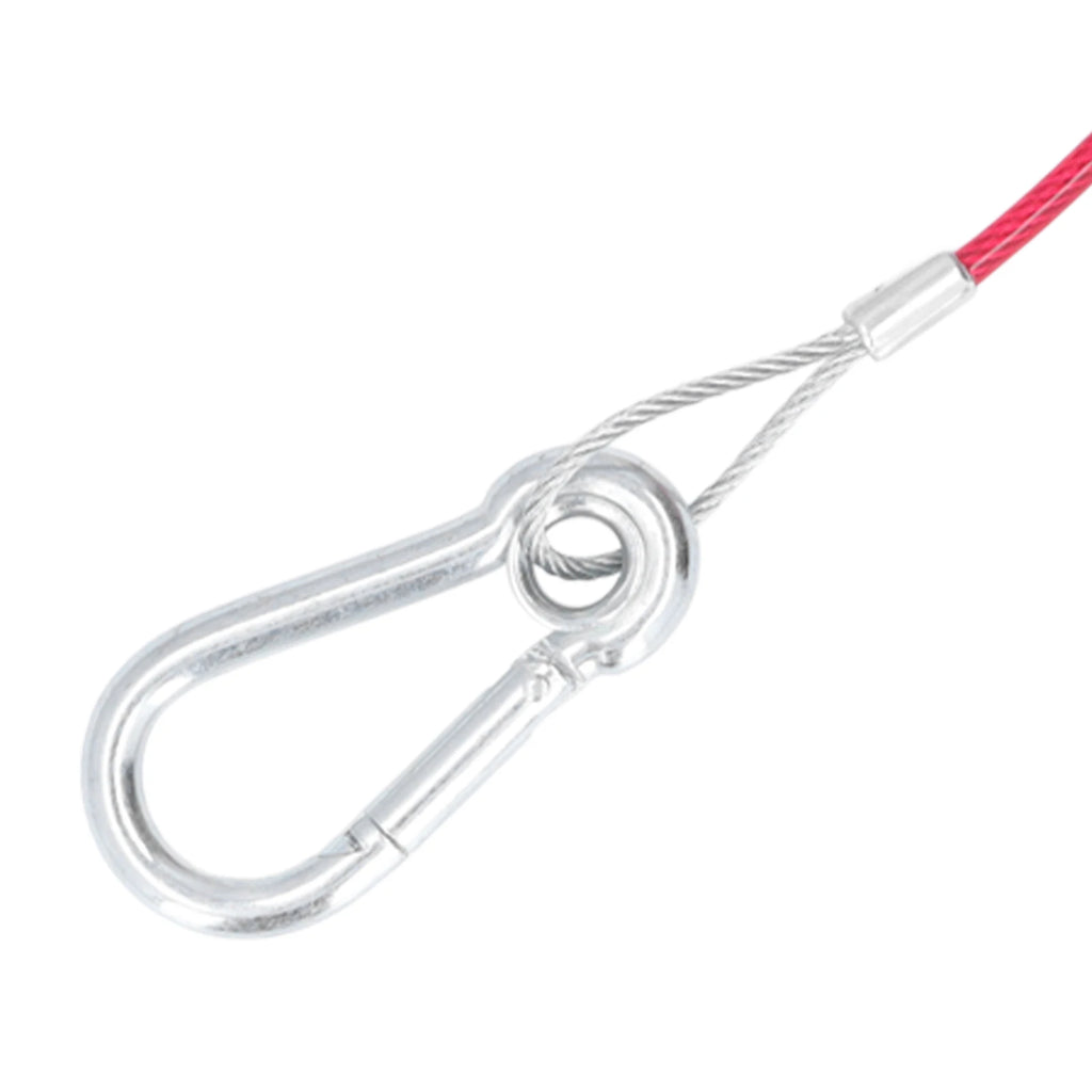 3.3ft Universal Trailer Safety Breakaway Cable – Anti-Drop Stainless Steel with Carabiner & Ring