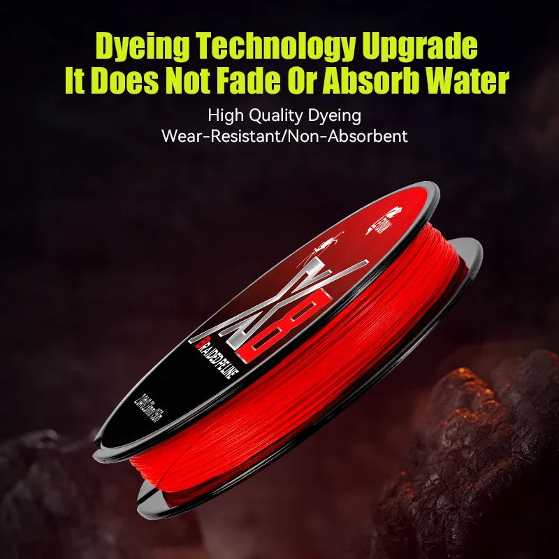 LEYDUN 8-Strand Braided Red Fishing Line 150m β Strong, Smooth, and Fade-Resistant Multifilament PE Line