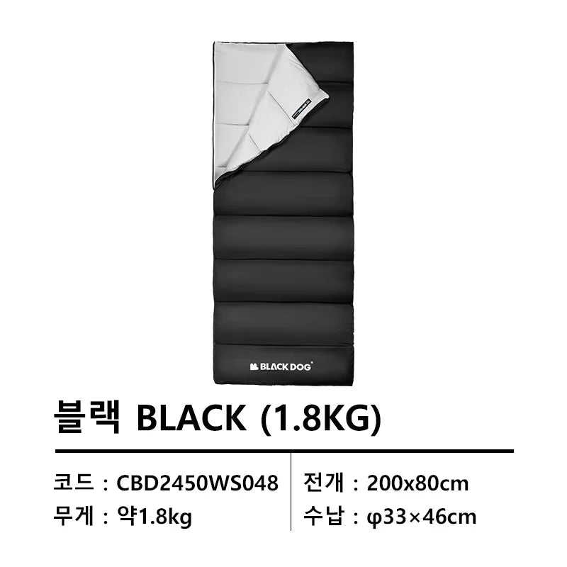 BLACKDOG Ultralight All-Season Cotton Sleeping Bag – Compact, Splicing Single for Camping, Hiking & Travel