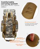 Rilibegan 70L Tactical Hiking Backpack – Camouflage, Waterproof thumbnail 15