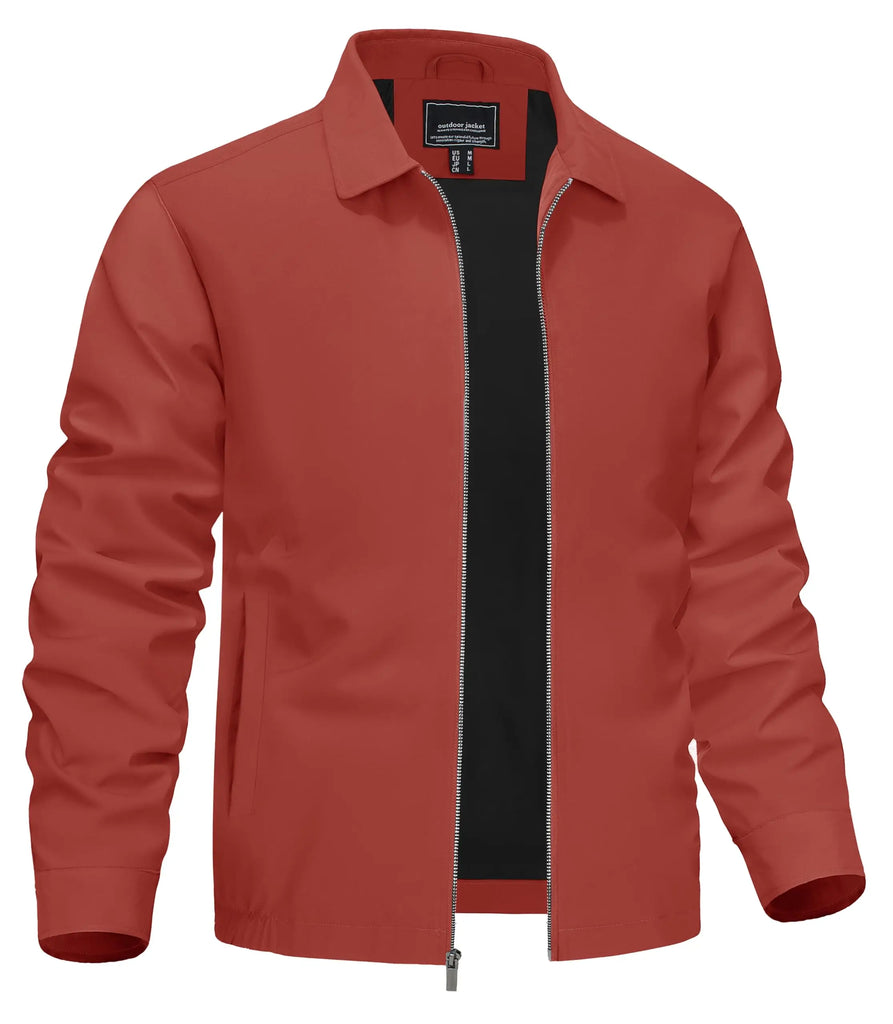 TACVASEN Men’s Lightweight Bomber Jacket – Casual Zip-Up Workwear for Spring & Fall, Water-Resistant Outdoor Windbreaker