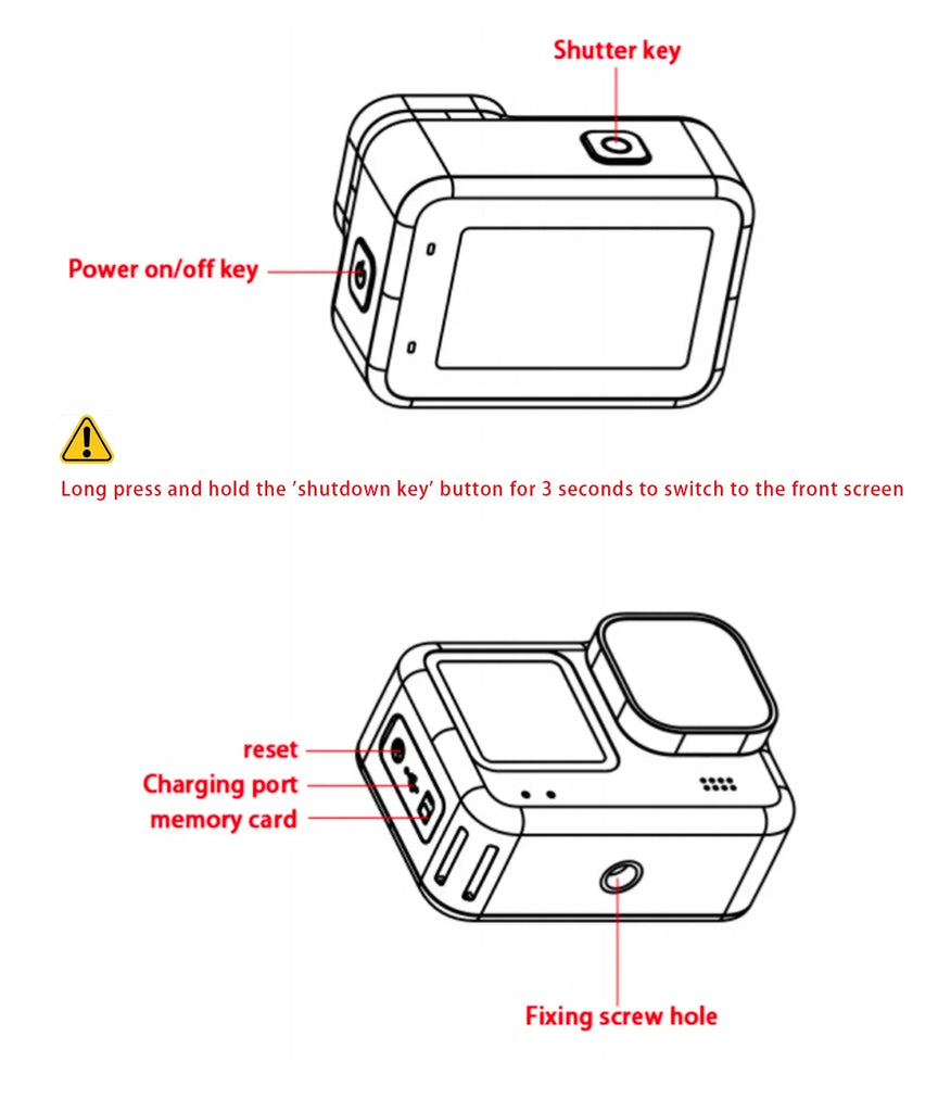 CERASTES V9 4K Ultra HD WiFi Action Camera – Dual Screen, Waterproof, Remote Control, EIS Stabilization