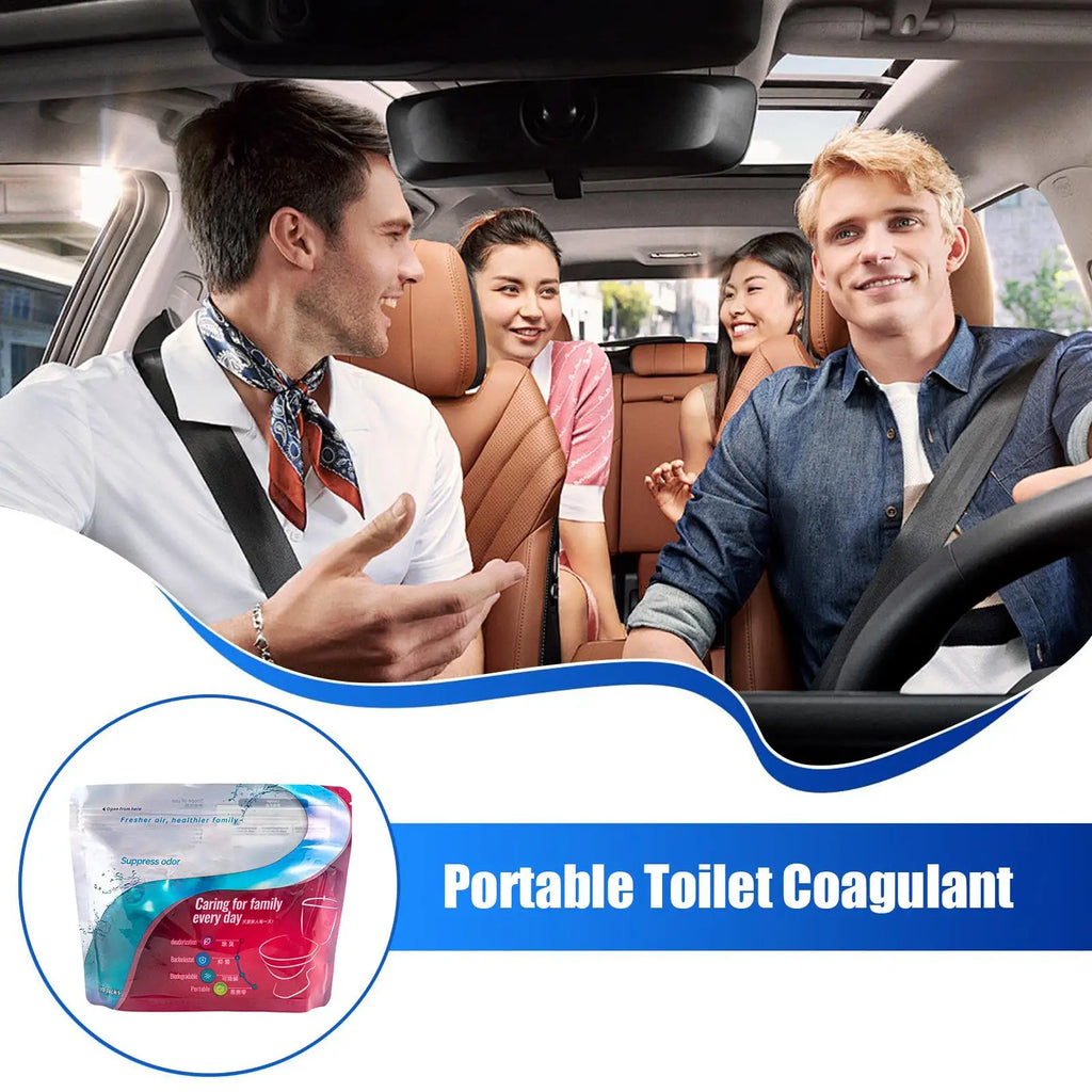 30-Pack Portable Toilet Absorbent Gel Powder – Eco-Friendly Waste Solidifier & Deodorizer for Camping, Travel & Emergency Use