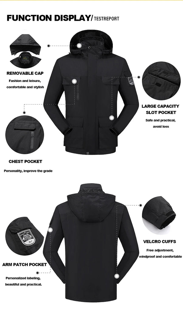 CHRLCK Women's Waterproof Hiking Jacket – Windproof, Quick-Dry Outdoor Shell with Custom Logo Option