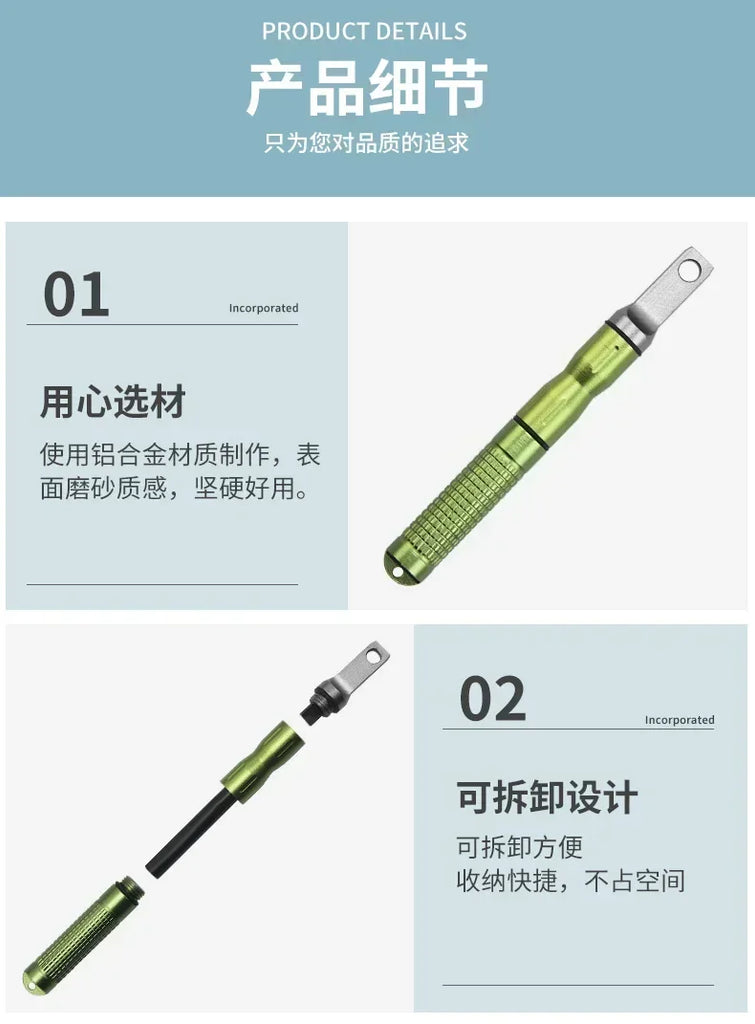 Waterproof Outdoor Survival Lighter – Portable Metal Fire Starter for Camping & Adventure