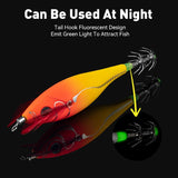 YOOFISH Luminous Horizontal Squid Jig (5pcs Set) β Premium Wood Shrimp Squid Hooks for Saltwater Fishing thumbnail 5