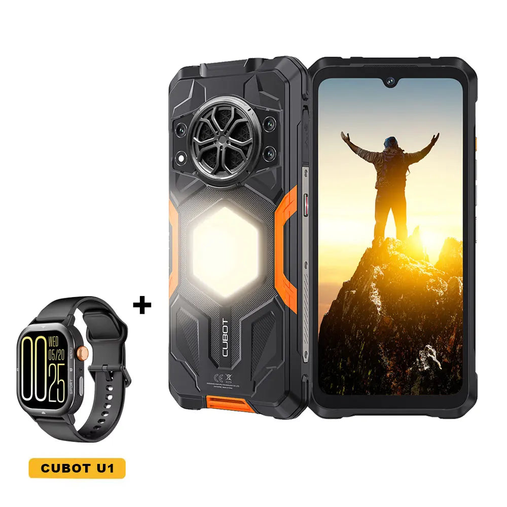 Cubot KingKong Power 5 – Rugged Smartphone with 15300mAh Battery, 6.88" 120Hz Display, Android 15, 16GB RAM + 128GB Storage, IP68/IP69K