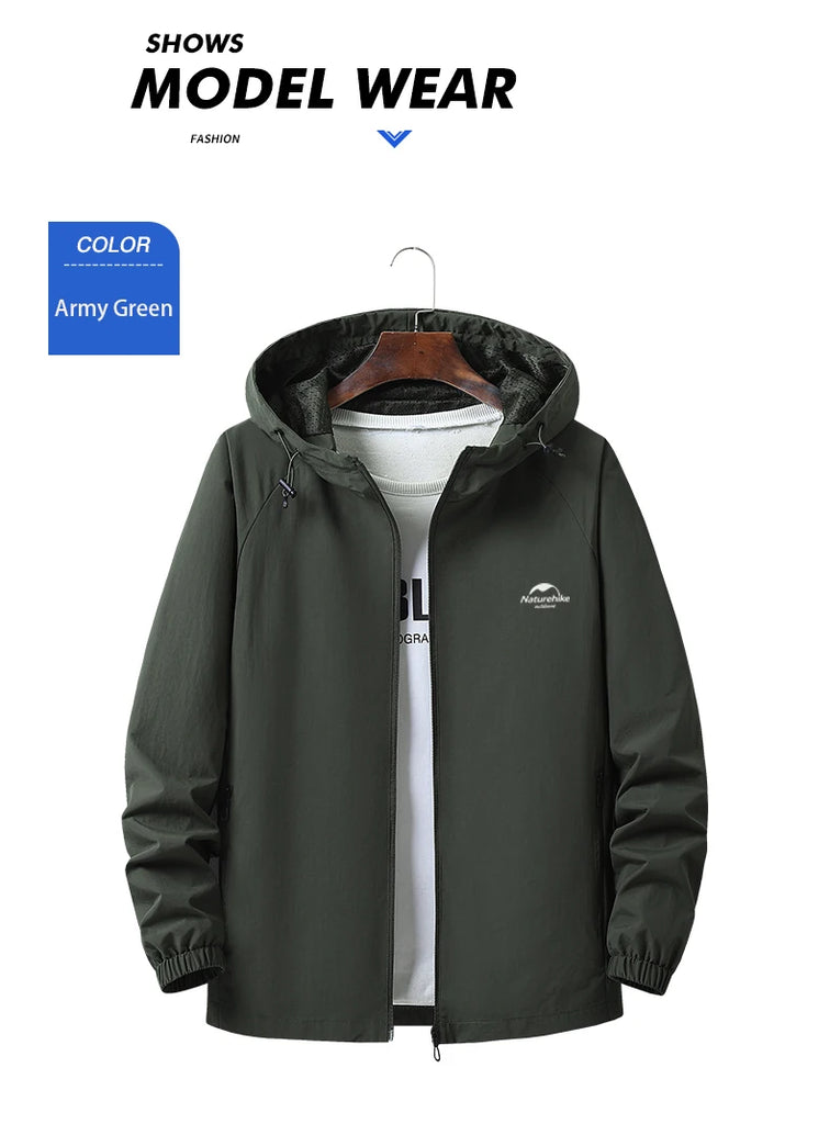 Naturehike Windbreaker Tactical Jacket – Waterproof Outdoor Hooded Softshell for Camping, Hiking & Adventure
