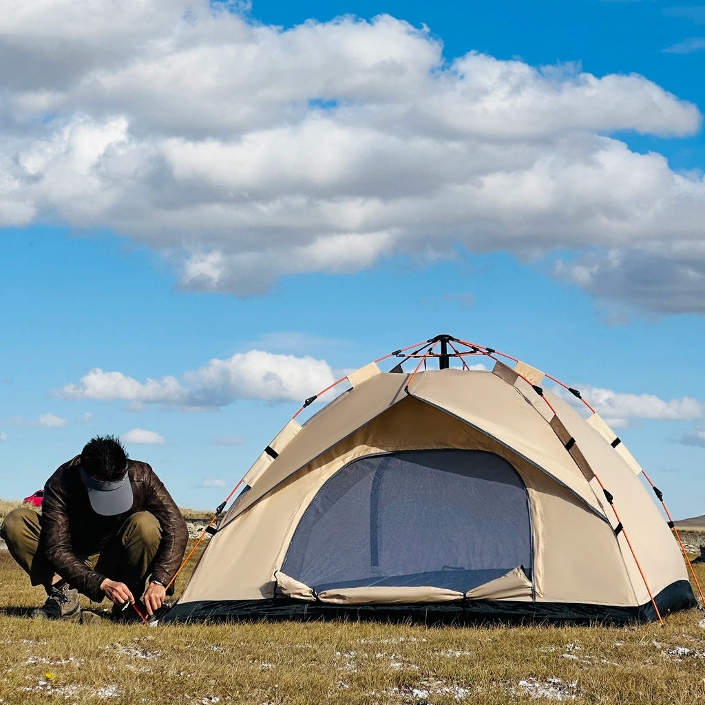 4-Person Automatic Pop-Up Tent – Waterproof & UV-Resistant Shelter for Camping, Fishing & Beach | Pakicetus