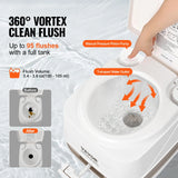 VEVOR Portable Camping Toilet – 3.2/5.3 Gal Waste Tank, 2.6/3.2 Gal Flush Tank, Pressurized Flush with Level Indicator – Compact, Durable & Odor-Free thumbnail 3