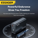 Essager 20000mAh 65W PD Power Bank – Fast Charging Portable Battery with Built-in Cables & LED Lamp thumbnail 3