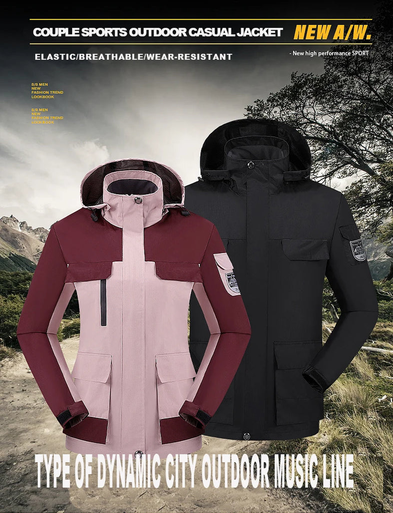 CHRLCK Women's Waterproof Hiking Jacket – Windproof, Quick-Dry Outdoor Shell with Custom Logo Option