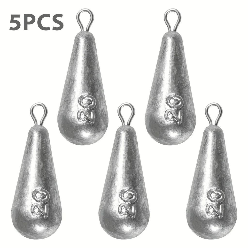 Premium Teardrop Fishing Weights Sinkers – 10 Sizes Lead Drop Shot Weights with 360° Swivel for Freshwater & Saltwater