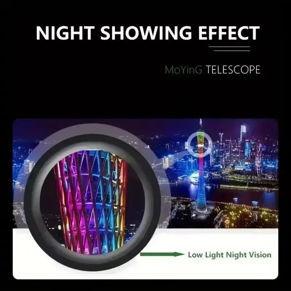 2000x25 HD Monocular Telescope with Phone Holder – Portable, Waterproof, and High-Powered for Hunting, Camping & Birdwatching