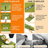 Double Camping Air Mattress with Built-In Pillows – Ultralight Inflatable Sleeping Pad for 2 – Waterproof, Compact & Durable thumbnail 6