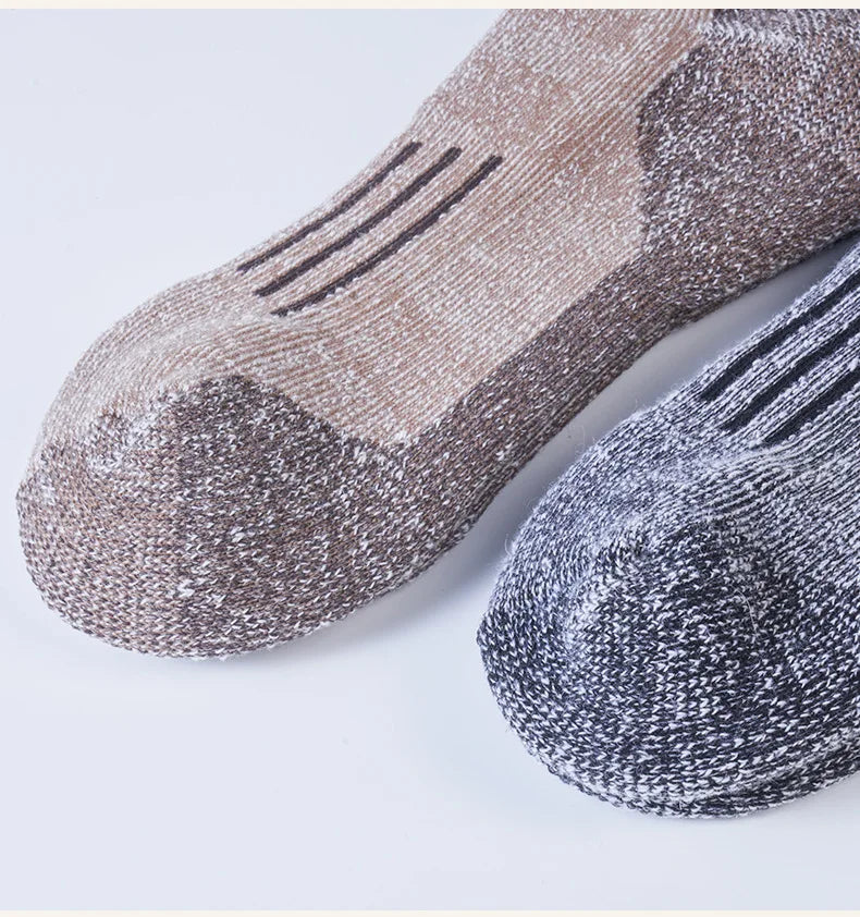 Men’s Merino Wool Thermal Socks – Thickened Winter Hiking & Mountaineering Socks | Breathable, Cushioned, Odor-Resistant