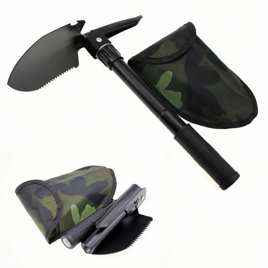 Multifunction Folding Tactical Shovel β Survival & Camping Tool Kit with Canvas Bag