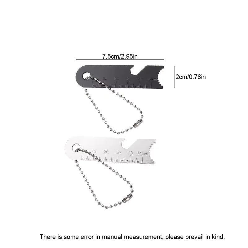 2-Pack Stainless Steel Fire Starter Keychains β Portable Survival Flint & Steel Set