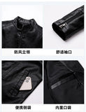 Men's PU Leather Stand Collar Motorcycle Jacket – Casual Windbreaker Biker Coat thumbnail 14